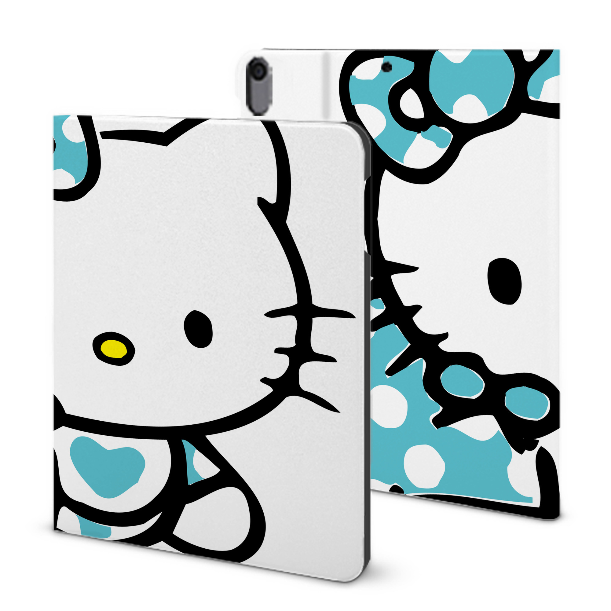 （画像用） Hello Kitty ハローキティ IPad ケース ブック型 PUレザー TPU 耐衝撃 軽量 薄型 ペン収納なし 全面保護 IPad 各モデル対応